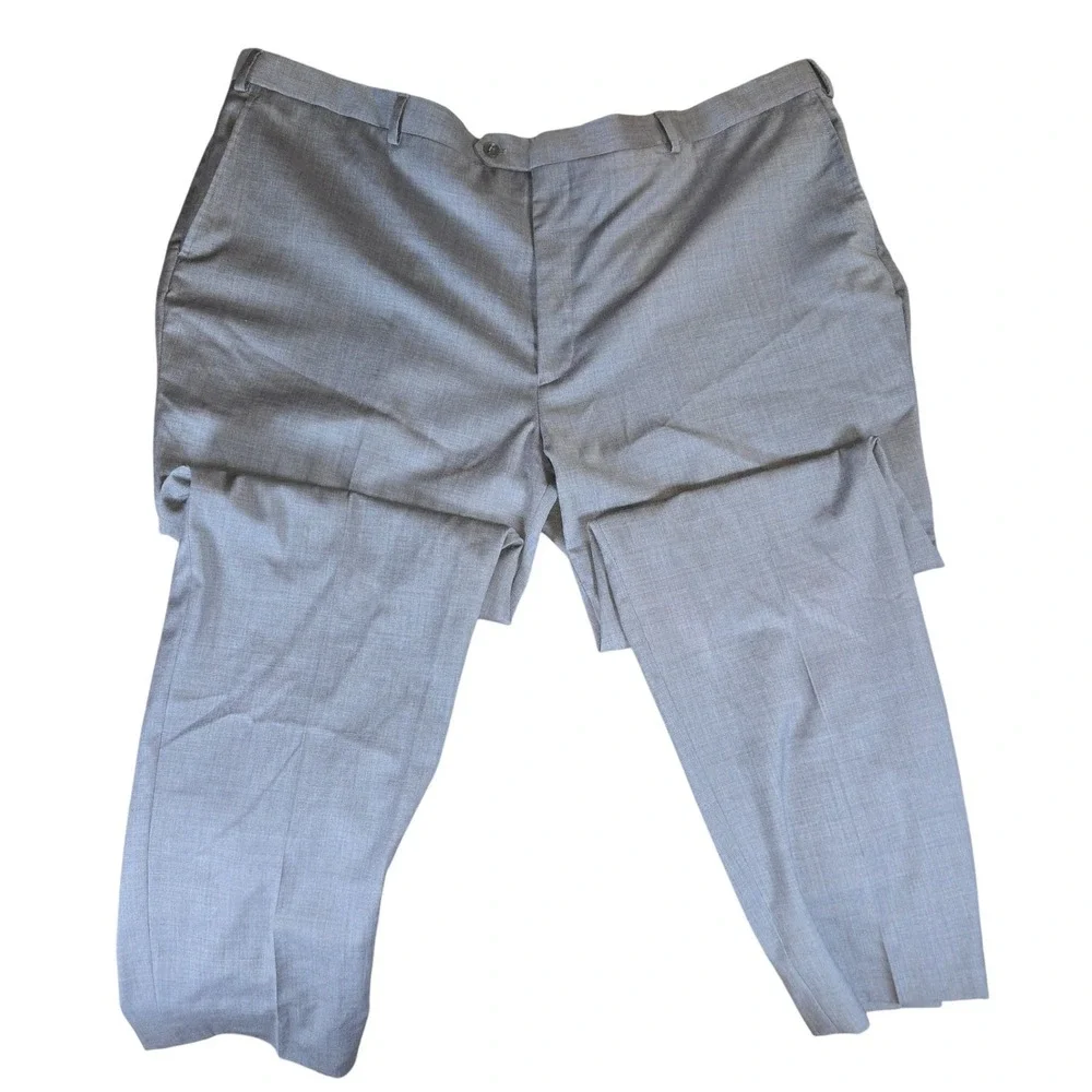 1905 Gray Wool Dress‎ Pants Menswear Formal Trousers Career